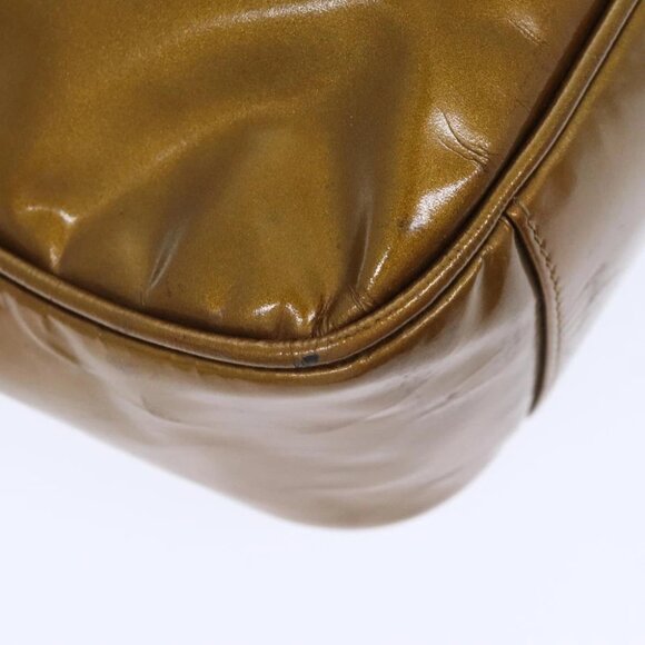 GUCCI Bamboo Hand Bag Enamel 2way Gold Tone Gold 001 1014 1638 0 Auth 93035 - Picture 9 of 15